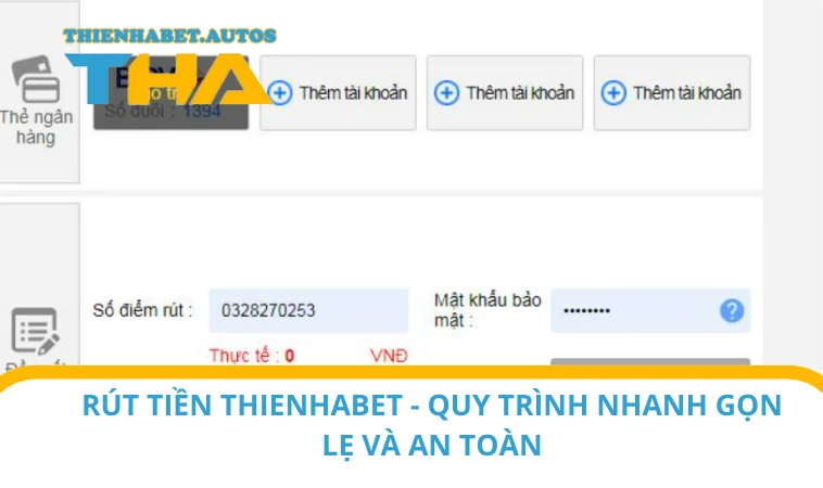 Rút tiền THIENHABET
